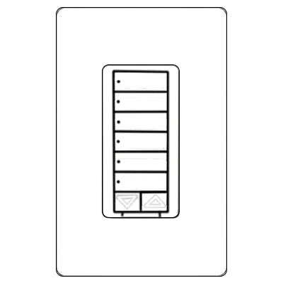 Lutron Cl Ra2 6Brl Hyb St Keypad RRD-HN6BRL-SW