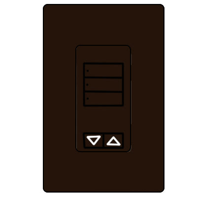 Lutron 3-Button Spaced With Raise/Lower RRD-W3BSRL-BR