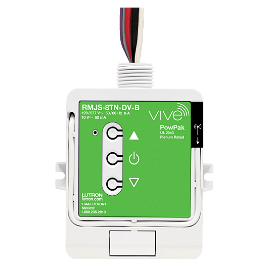 Lutron - Vive PowPak 120/277V, 8A, 0-10V Dimming Module (class 1 installation) RMJS-8TN-DV-B