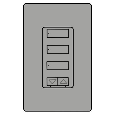 Lutron Cl Ra2 Hybrid 3Bsrl Wall RRD-HN3BSRL-GR