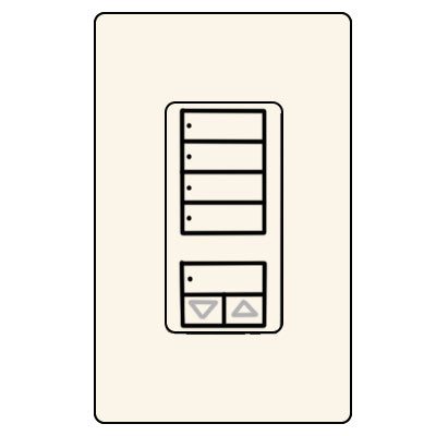 Lutron Cl Ra2 Hybrid 4S Wall RRD-HN4S-BI