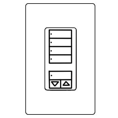 Lutron Cl Ra2 Hybrid 4S Wall RRD-HN4S-WH
