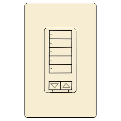 Lutron Cl Ra2 5Brl Hyb St Keypad  RRD-HN5BRL-AL