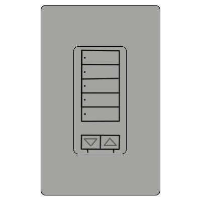 Lutron Cl Ra2 5Brl Hyb St Keypad  RRD-HN5BRL-GR