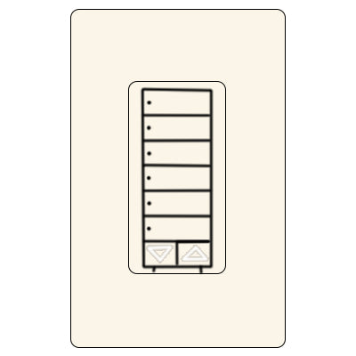 Lutron Cl Ra2 6Brl Hyb St Keypad  RRD-HN6BRL-BI