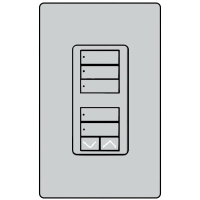 Lutron Dual 3-Button And 2-Button With Raise/Lower RRD-W1RLD-PD