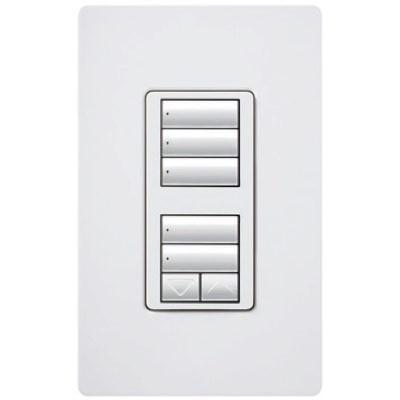 Lutron Dual 3-Button And 2-Button With Raise/Lower RRD-W1RLD-WH