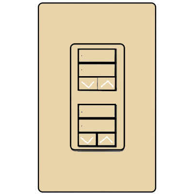 Lutron Dual 2-Button With Raise/Lower RRD-W2RLD-IV