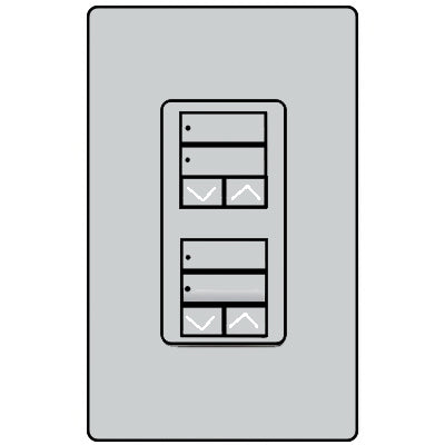 Lutron Dual 2-Button With Raise/Lower RRD-W2RLD-PD