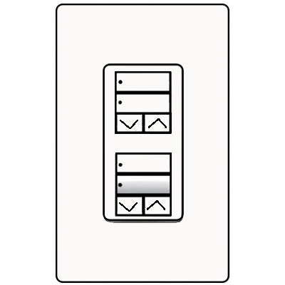 Lutron Dual 2-Button With Raise/Lower RRD-W2RLD-SW