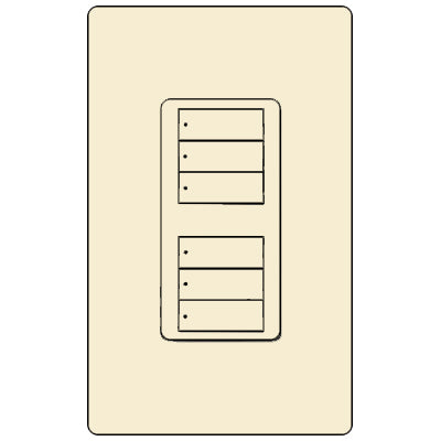 Lutron Dual 3-Button RRD-W3BD-AL
