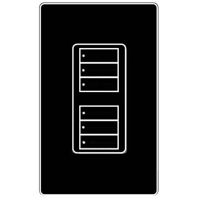 Lutron Dual 3-Button RRD-W3BD-BL