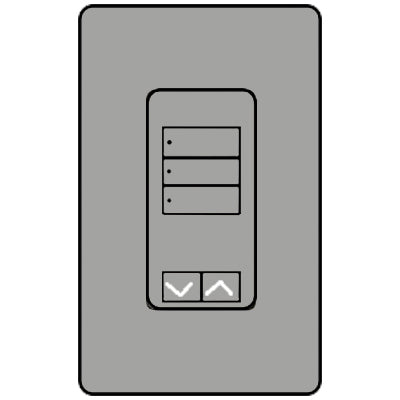 Lutron 3-Button With Raise/Lower RRD-W3BRL-GR