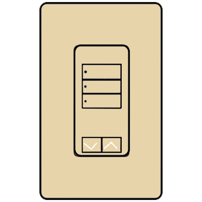 Lutron 3-Button With Raise/Lower RRD-W3BRL-IV