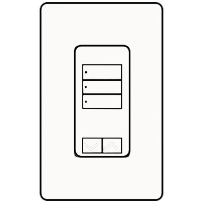 Lutron 3-Button With Raise/Lower RRD-W3BRL-SW