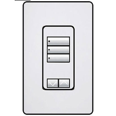 Lutron 3-Button With Raise/Lower RRD-W3BRL-WH