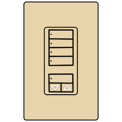 Lutron 4-Scene With Raise/Lower RRD-W4S-AL