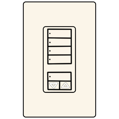 Lutron 4-Scene With Raise/Lower RRD-W4S-BI