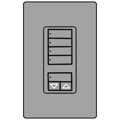 Lutron 4-Scene With Raise/Lower RRD-W4S-GR