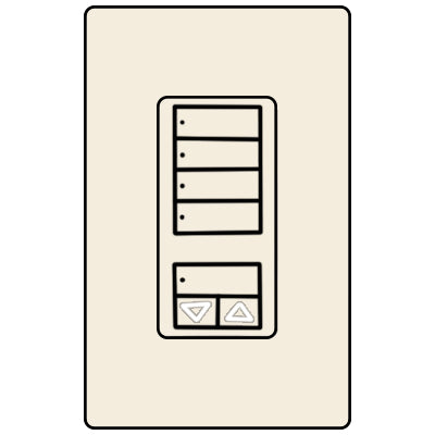 Lutron 4-Scene With Raise/Lower RRD-W4S-LA