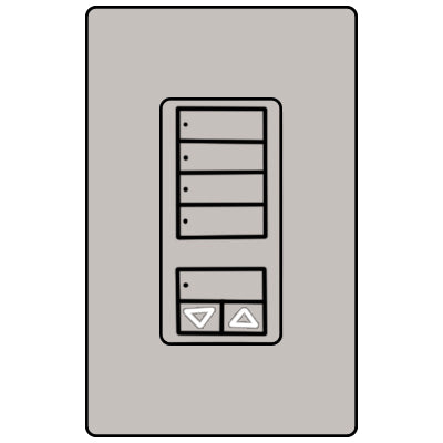 Lutron 4-Scene With Raise/Lower RRD-W4S-TP