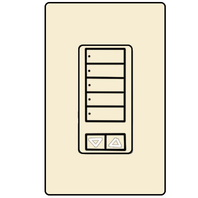 Lutron 5-Button With Raise/Lower RRD-W5BRL-AL