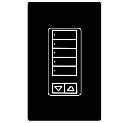 Lutron 5-Button With Raise/Lower RRD-W5BRL-BL
