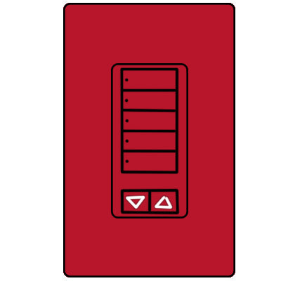 Lutron 5-Button With Raise/Lower RRD-W5BRL-HT