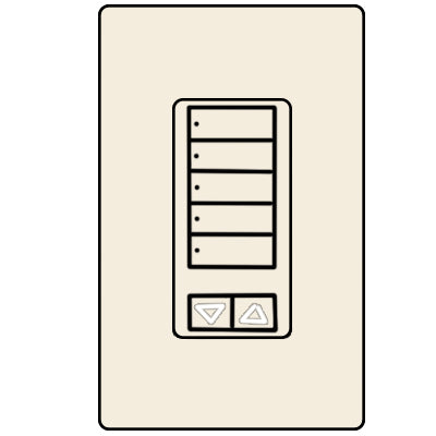 Lutron 5-Button With Raise/Lower RRD-W5BRL-LA