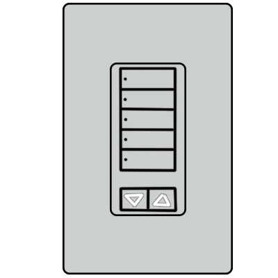 Lutron 5-Button With Raise/Lower RRD-W5BRL-PD