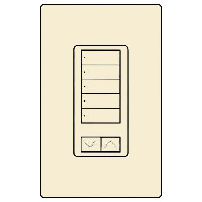 Lutron 5-Button With Ir And Raise/Lower RRD-W5BRLIR-AL