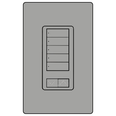 Lutron 5-Button With Ir And Raise/Lower RRD-W5BRLIR-GR