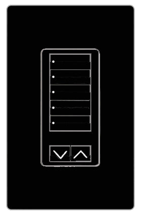 Lutron 5-Button With Ir And Raise/Lower RRD-W5BRLIR-MN