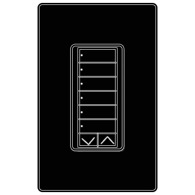 Lutron 6-Button With Raise/Lower RRD-W6BRL-BL