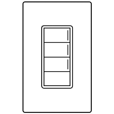 Lutron RA3 3RL SUNNATA KEYPAD RRST-W3RL-WH