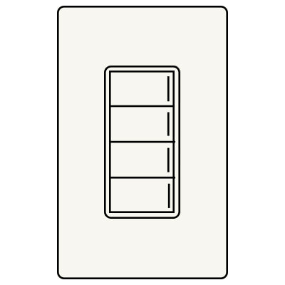 Lutron RA3 4B SUNNATA KEYPAD RRST-W4B-BW