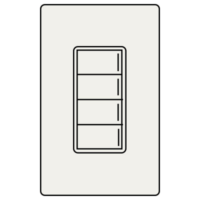 Lutron Lutron RA3 4B SUNNATA KEYPAD RRST-W4B-GL