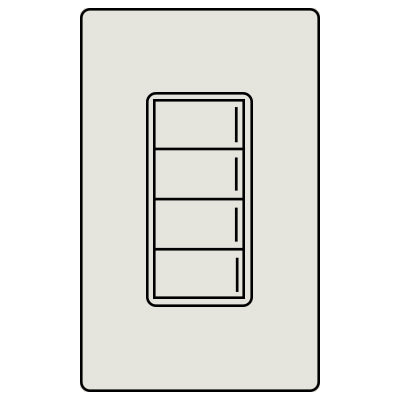 Lutron RA3 4B SUNNATA KEYPAD RRST-W4B-LG