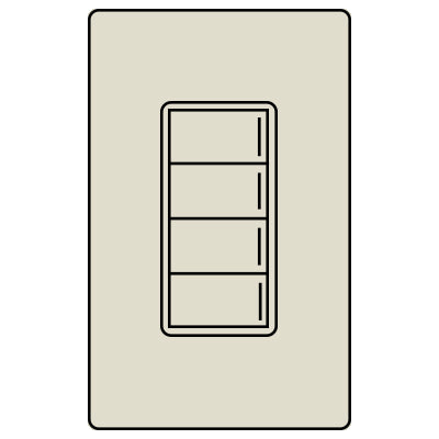 Lutron RA3 4B SUNNATA KEYPAD RRST-W4B-PM