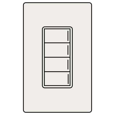 Lutron RA3 4B SUNNATA KEYPAD RRST-W4B-RW