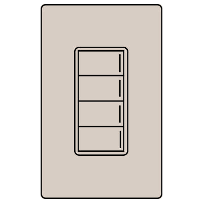 Lutron RA3 4B SUNNATA KEYPAD RRST-W4B-TP