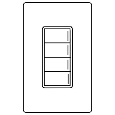 Lutron RA3 4B SUNNATA KEYPAD RRST-W4B-WH